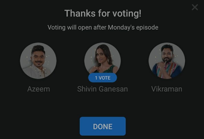 My last vote in this season, 

#Shivin Take it uhh ♥ 

#BB6TrophyForShivin 💥

#BiggBossTamil6 #Ayesha ♥