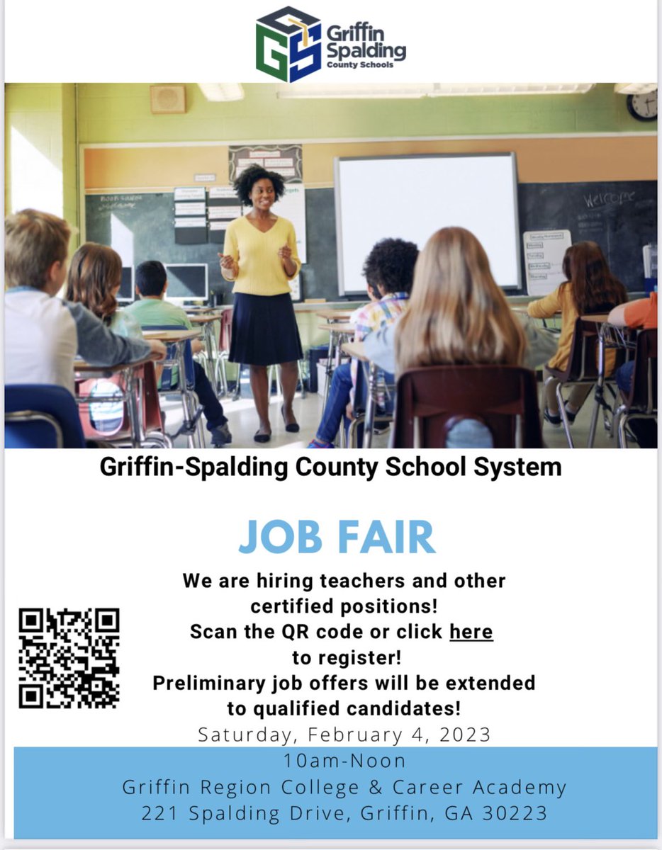 Distinctive Brand! Great Leaders! Good schools!  GSCS is hosting a job fair on February 4 from 10-12. Come join the team!!! #PACE #WeHiring🍎