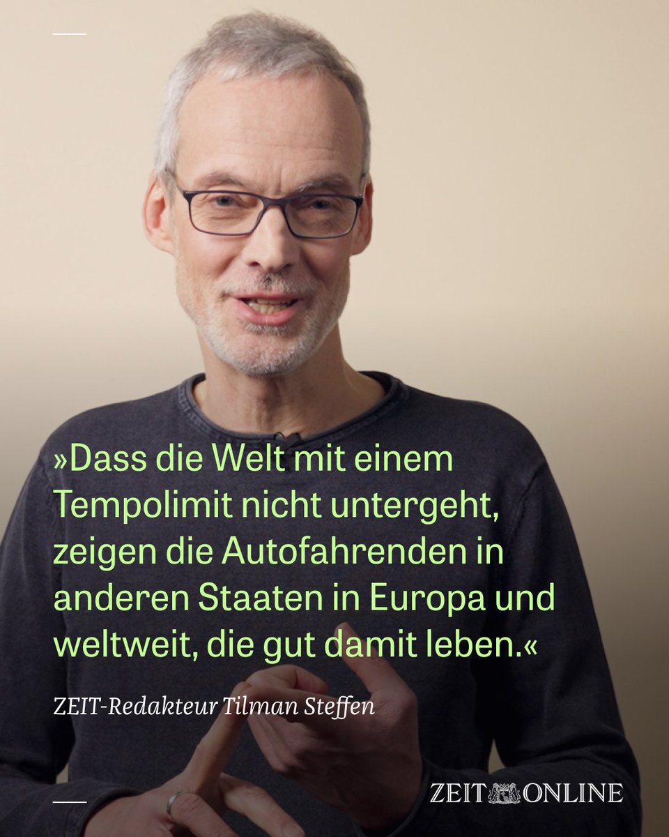Seit Jahren wird in Deutschland über ein #Tempolimit diskutiert. ZEIT-ONLINE-Redakteur <a href="/tilsteff/">Tilman Steffen</a> findet: Es ist endlich an der Zeit, eins einzuführen! trib.al/7b1txW7
