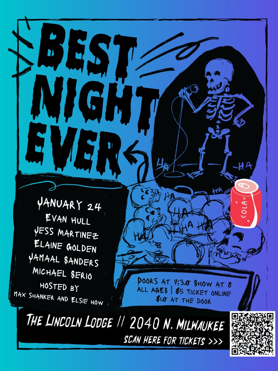 BestNightEverYo's tweet image. Bestie Time! Here's next week's lineup come hang out and enjoy the magic of live standup comedy!

@blakemichigan_ 
@meetjmartinez
Elaine Golden
Jamaal Sanders
@abowlofserio

hosted by @normalguymax and @activesandal at @thelincolnlodge

Tickets:
eventbrite.com/e/best-night-e…