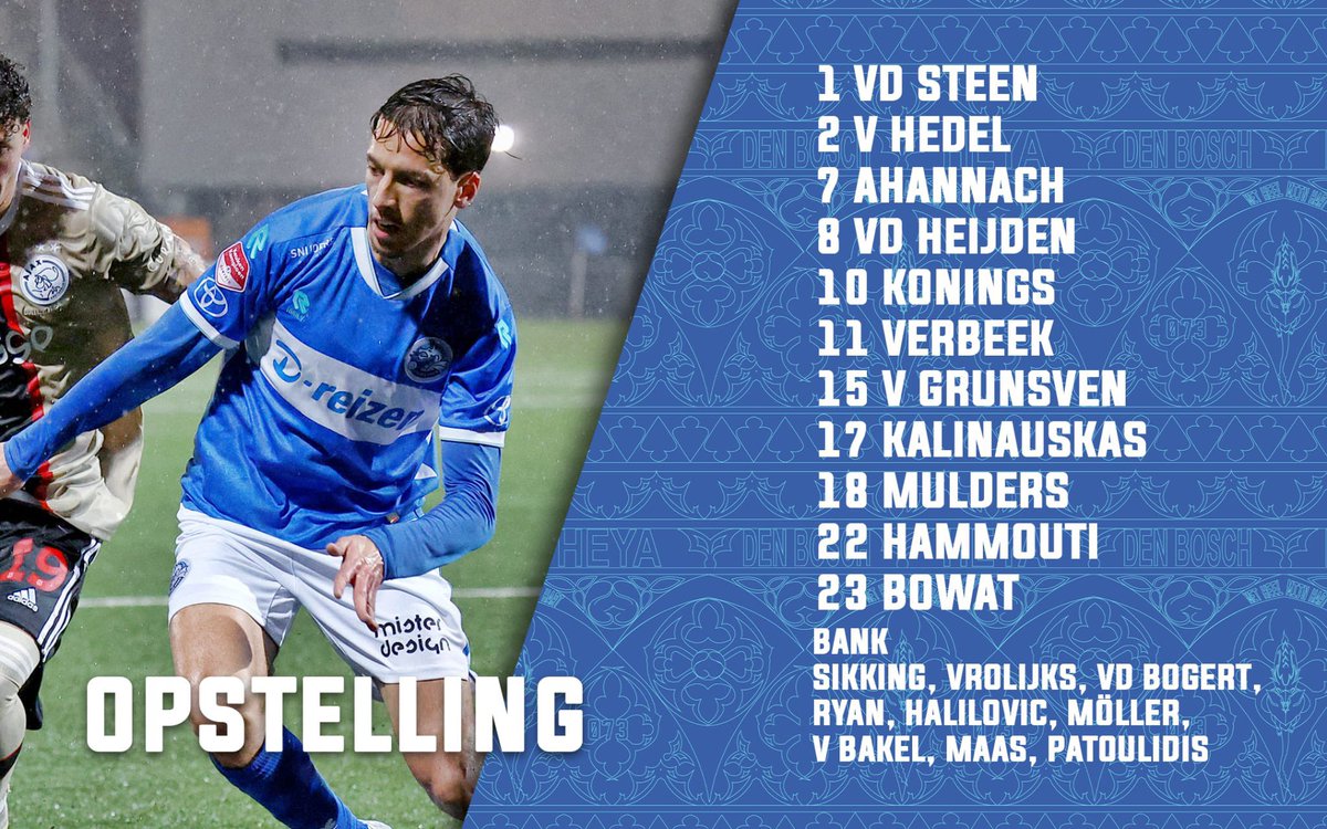 mm_footynews's tweet photo. Tomas Kalinauskas starts in his debut for Den Bosch against Jong PSV in the Eerste Divisie! 

#DBOJPS https://t.co/baq8VoORTh