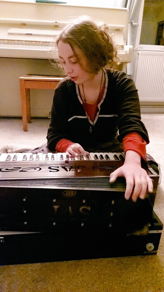 Titania's new instrument 😍

#musician #harmonium #folkband