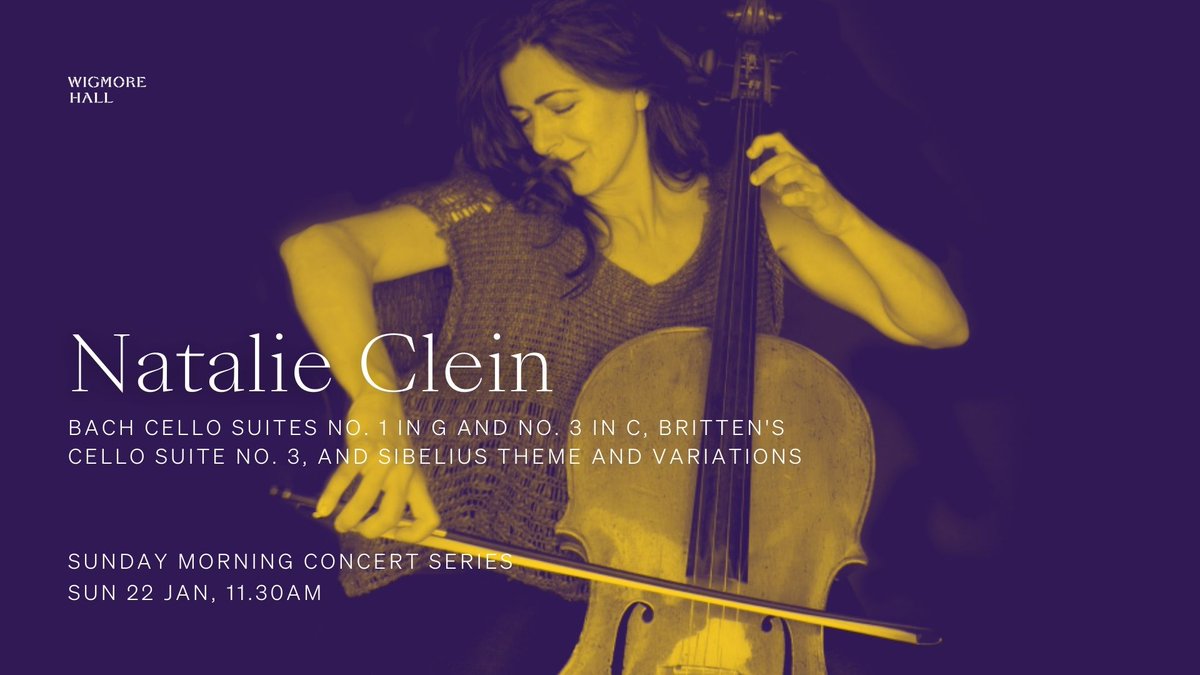 Cellist @natalieclein's Sunday morning concert at Wigmore Hall is sold out. Returns may become available - please ring the Box Office. wigmore-hall.org.uk/whats-on/natal…