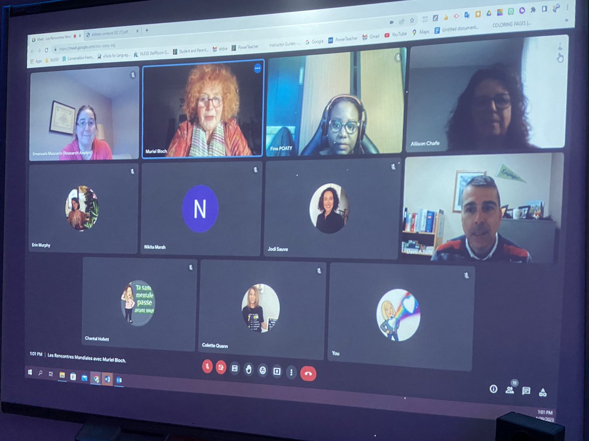 First session of “Les Rencontres Mondiales” this afternoon with Muriel Bloch of France. <a href="/NLESDCA/">NLESD</a> <a href="/NLTeachersAssoc/">NLTA</a> #Francais #lesrencontresmondiales
