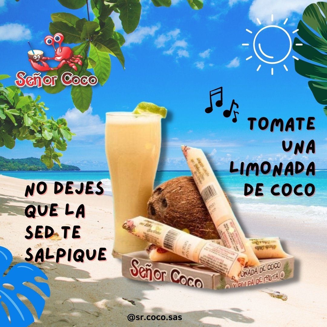 No dejes que la sed te salpique con #señococo 🦀🥥
Disfrutas de nuestras deliciosas limonadas de coco 🥛🍹
Haz tu pedido en 👉 forms.gle/NoNJNxzTkCYD2X…
señorcoco.com o al whatsapp 3118139697
