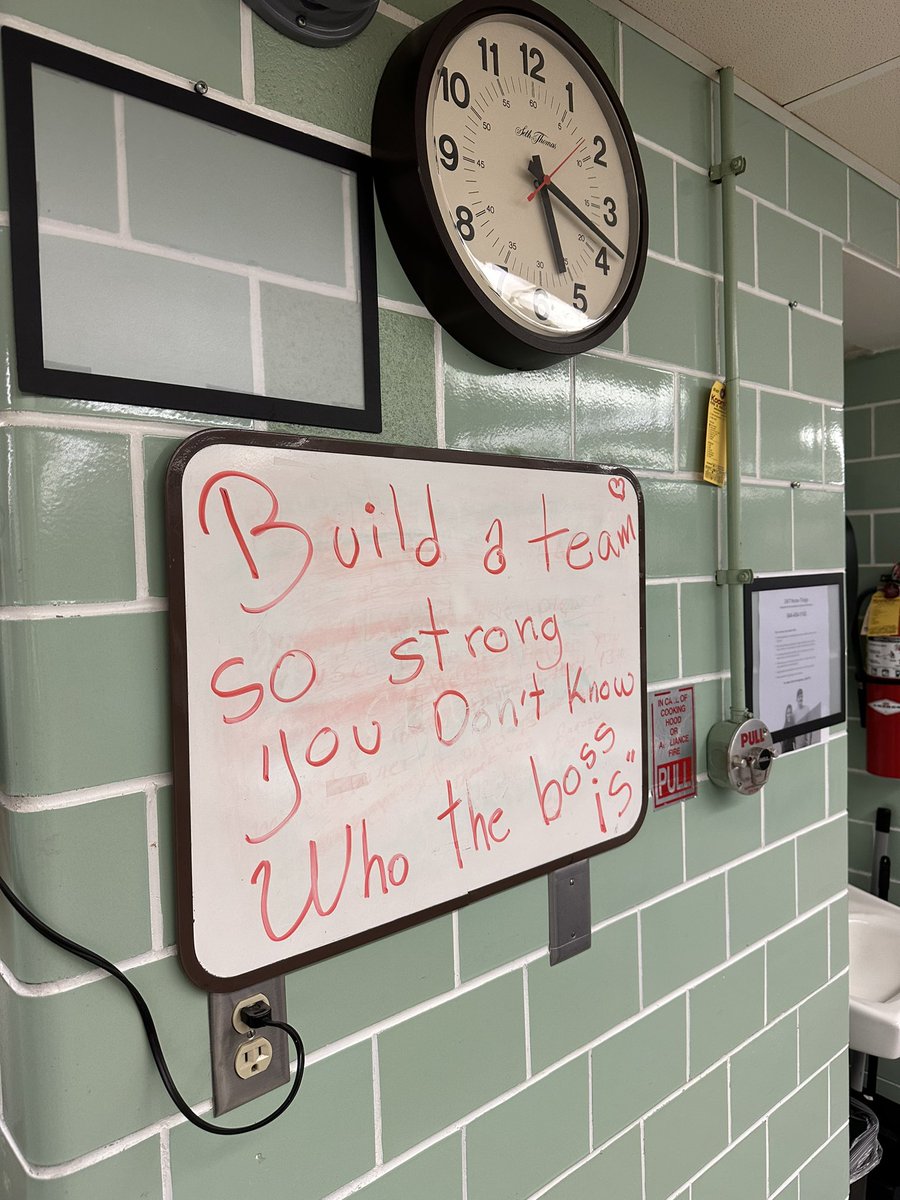 thomashakim13's tweet photo. In the kitchen, on the dry erase board outside the office of our school cafeteria manager…great inspiration! https://t.co/xgUhPfsRkn