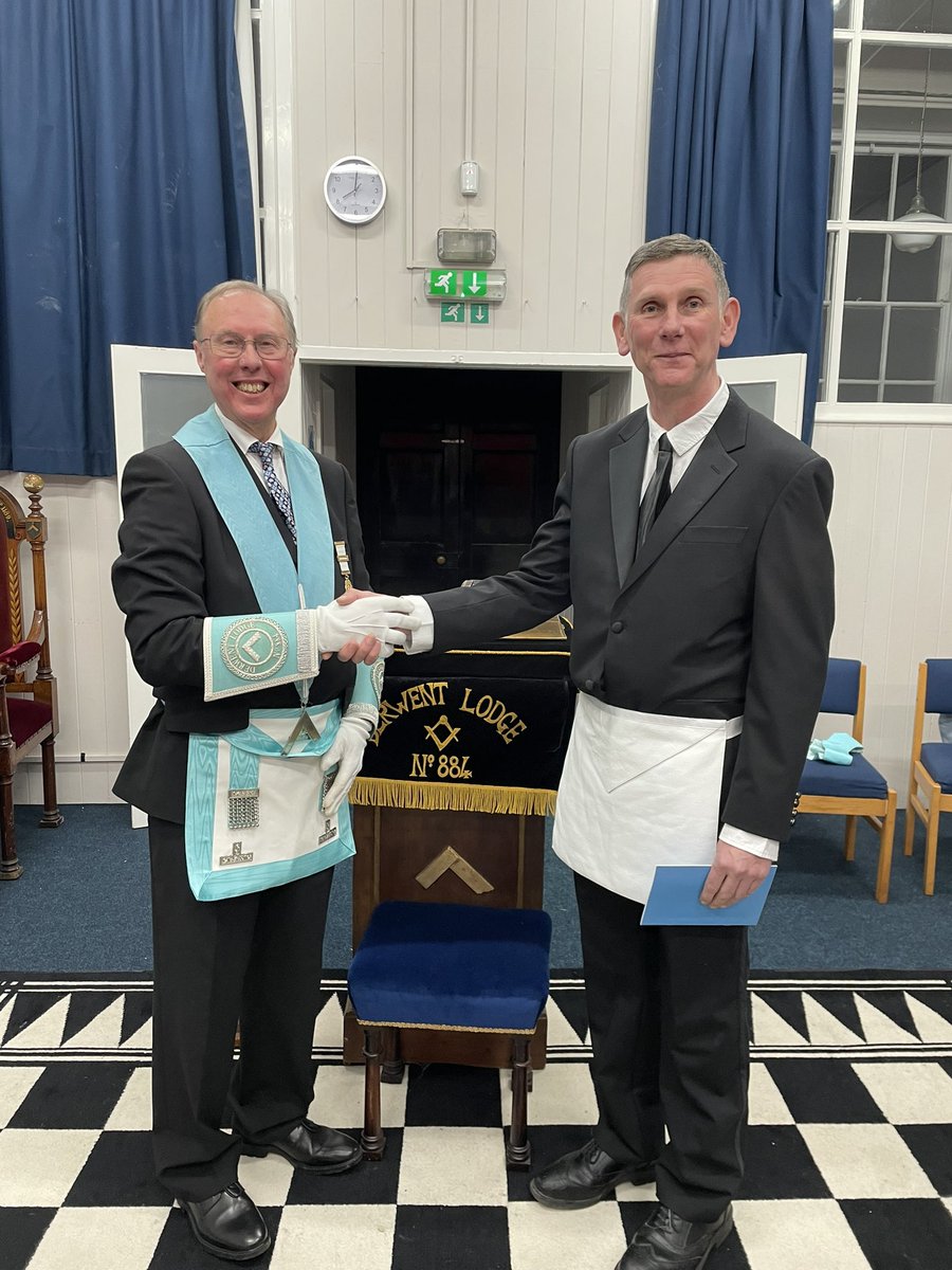 Congratulations to Bro. Russ Hollingshead on his initiation tonight.  
An excellent ceremony carried out by the Worshipful master and his officers. 
Big thankyou to all the visitors for making tonight special for our new made Brother. 
<a href="/DerbysFreemason/">Derbyshire Freemasons</a> 
<a href="/UGLE_GrandLodge/">United Grand Lodge of England</a>