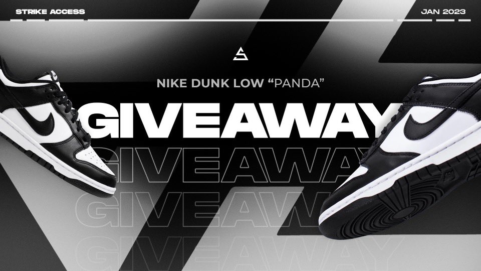 StrikeAccess's tweet image. Nike Dunk Low “Panda” GIVEAWAY! 🎉 

Winner Picks Any Size! 🐼

How To Enter 🚨

1) RETWEET 🔁
2) Follow @StrikeAccess ✅
3) Tag A Friend 👥

Stay Tuned Sunday For Results! 🌚⚡️