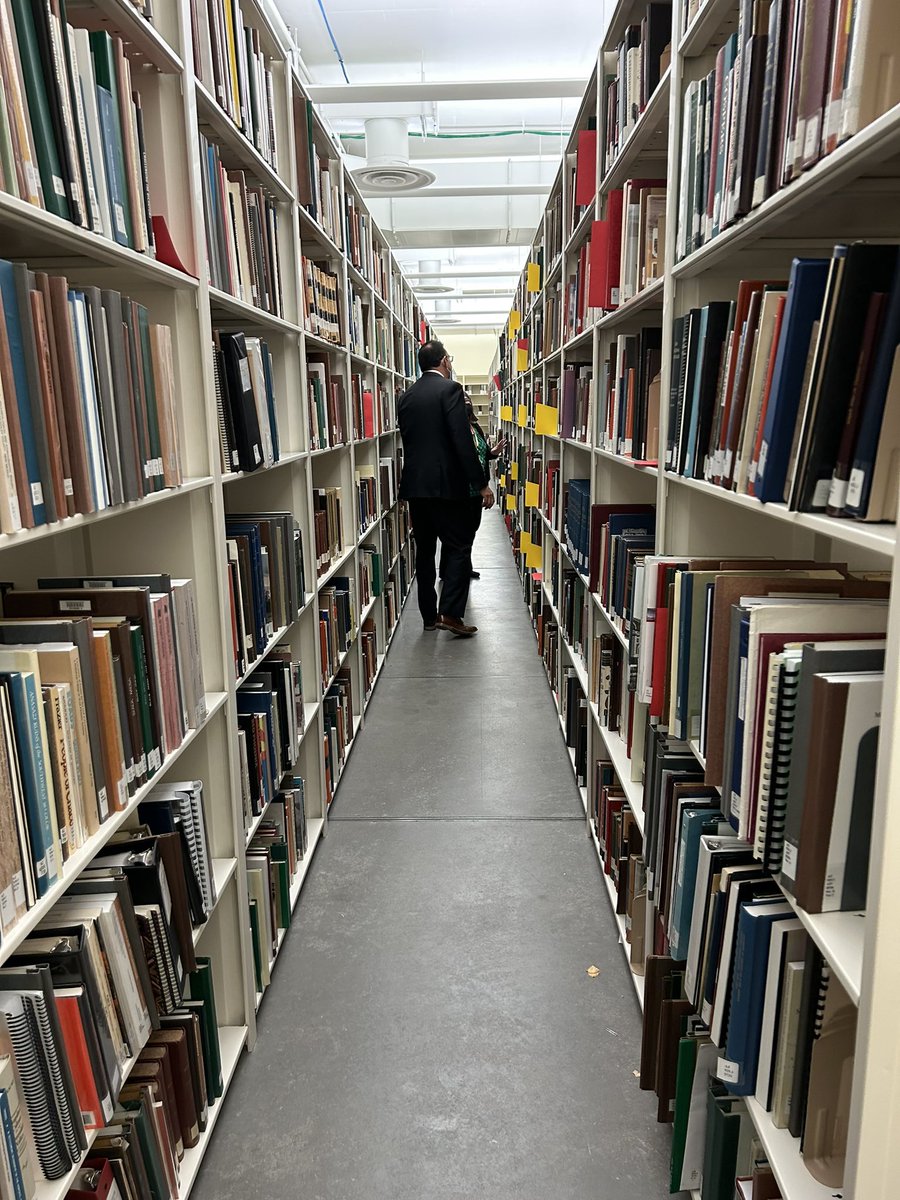 AZSecretary's tweet photo. Visiting the SOS staff at the Polly Rosenbaum Building, home to the state Library, Archives &amp; Public Records (LAPR). Pictured are 100 yrs worth of back issues of the Nogales newspaper, donated to LAPR by the @pahsmuseum Pimeria Alta Historical Society to add to LAPR collection. https://t.co/pgtOMRLDlA