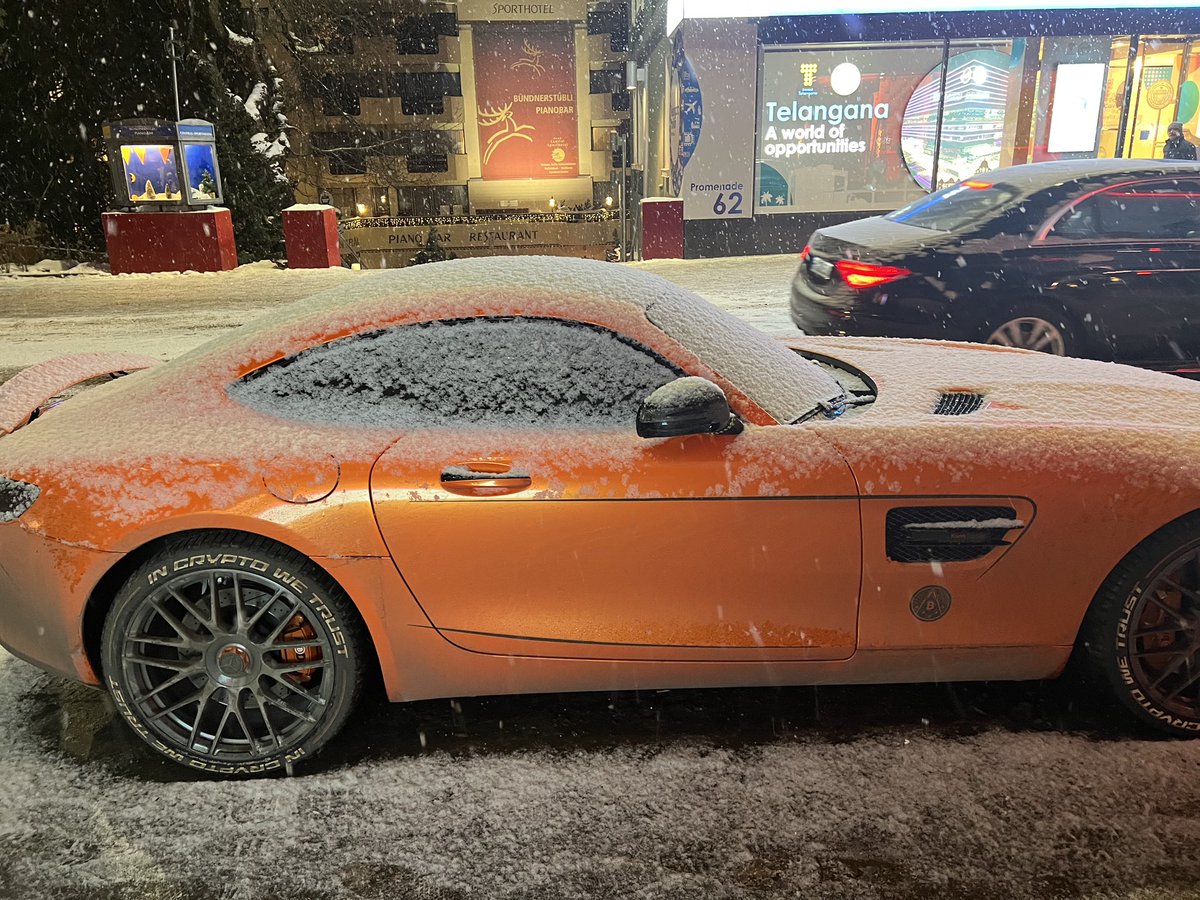 The #Davos #WEF23 #crypto car <a href="/hedera/">Hedera</a> <a href="/ServiceNow/">ServiceNow</a> 🙌🎢🔥🚀 See the wheels❗️❗️❗️