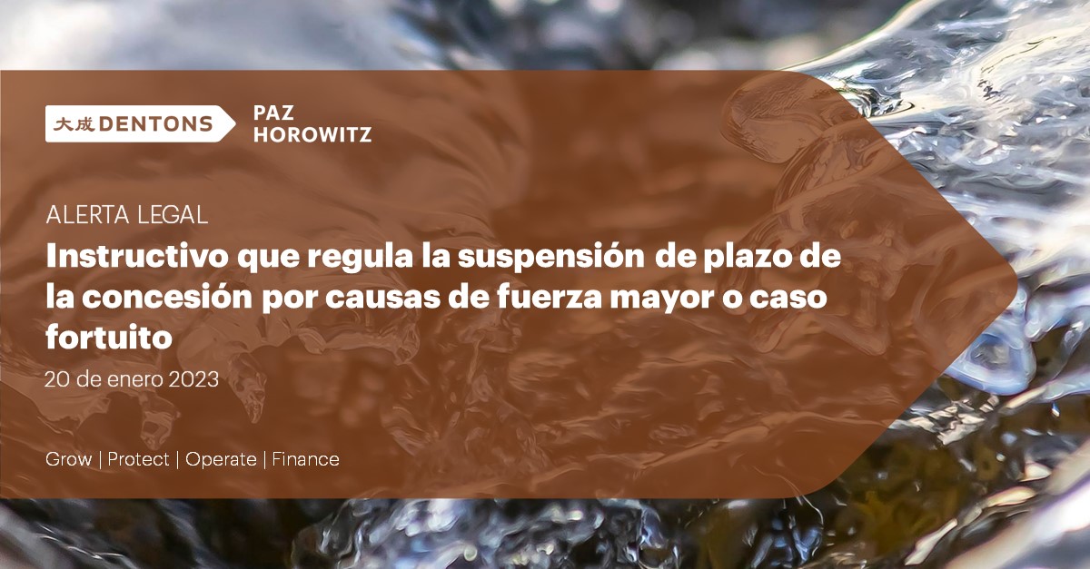 #AlertaLegal | Mediante Acuerdo Ministerial, el Ministerio de Energía y Minas expidió el Instructivo que regula la suspensión de plazo de la concesión por causas de fuerza mayor o caso fortuito.

Conoce los puntos más relevantes aquí: lnkd.in/eYKMaRpK
