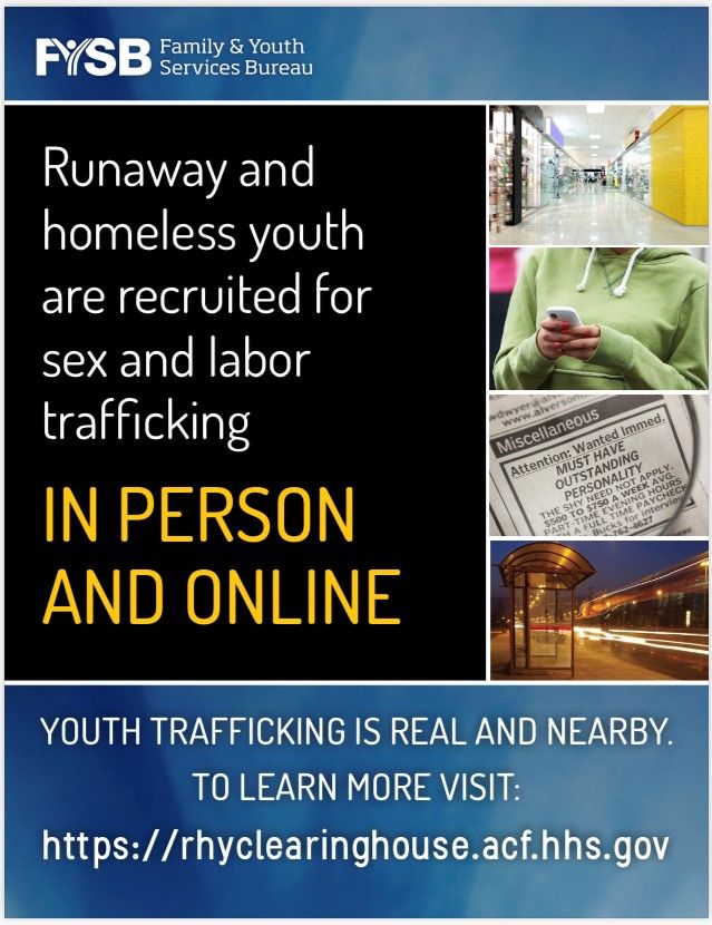 January is national homelessness and human trafficking awareness month. Visit rhyclearinghouse.acf.hhs.gov for more information about homelessness and human trafficking and how you can help. #streetoutreach #youthhomelessness #youthemergencyshelter