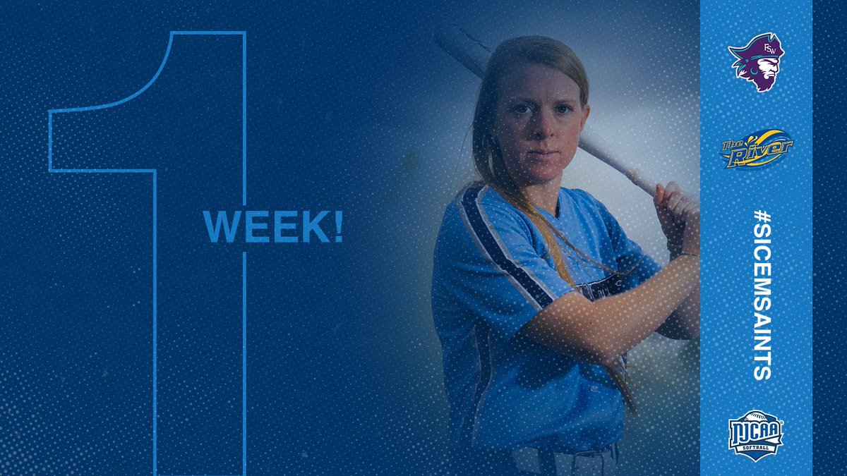 .<a href="/SantaFeCollege/">Santa Fe College</a> Softball is officially one week away from the season-opener on Friday, Jan. 27! 

The Saints begin the season in Clearwater vs. the two-time defending National Champion Florida Southwestern at 12:30 p.m., then Indian River State College at 3:00 p.m. #SicEmSaints