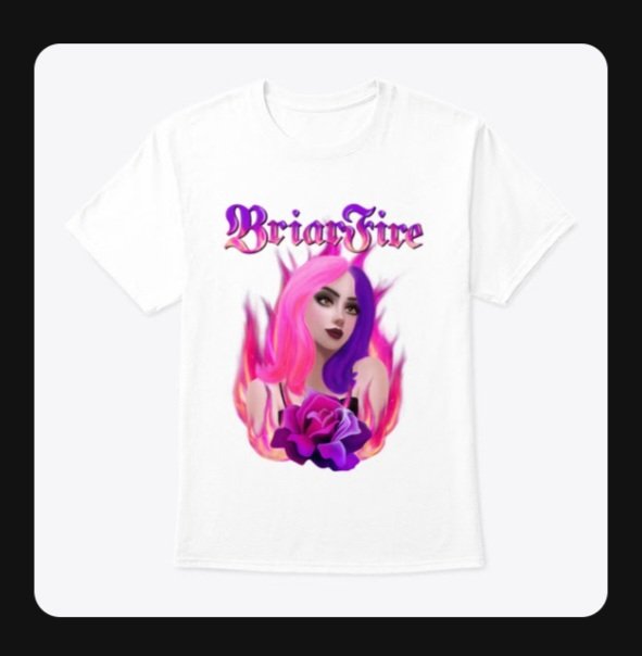 MysticSoulQueen's tweet photo. I immediately fell in love with this😍 I was on @briarfire_ stream and I bought a shirt😱 I can't wait to wear this especially on stream as a proud Team Wildfire member💜❤️ @TeamWildFireTTV MUCH LOVE🎉 https://t.co/ohl194PI1g