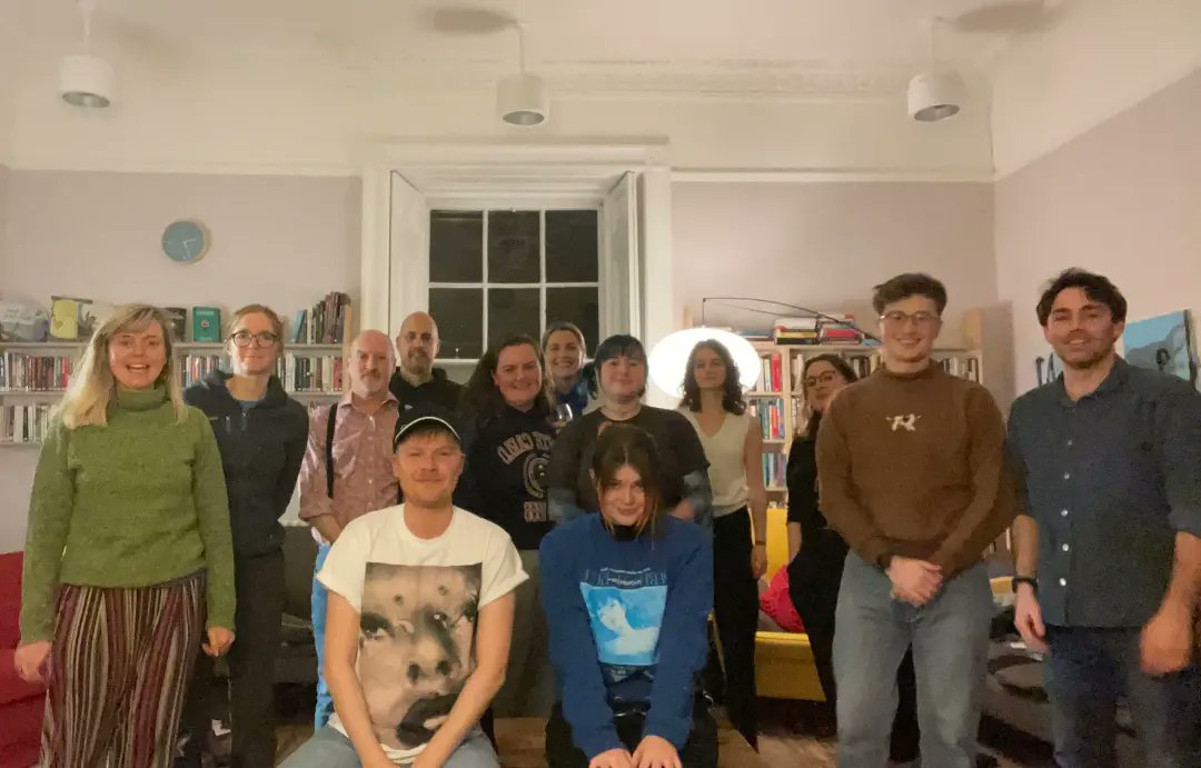 Had the most fun thoughtful social packed week with this lot <a href="/arvonfoundation/">Arvon</a> co-tutoring with <a href="/FancyEliza/">Eliza Clark (mostly offline)</a> the Starting To Write residential course. Thanks for coming all and thanks for having me Arvon x