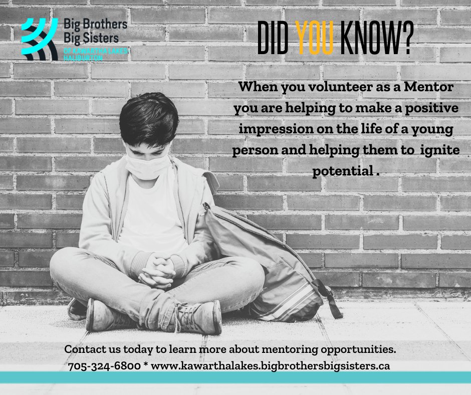 There are 31 children and youth waiting for a mentor in CKL and Haliburton.  3 hours a week can make make a difference.