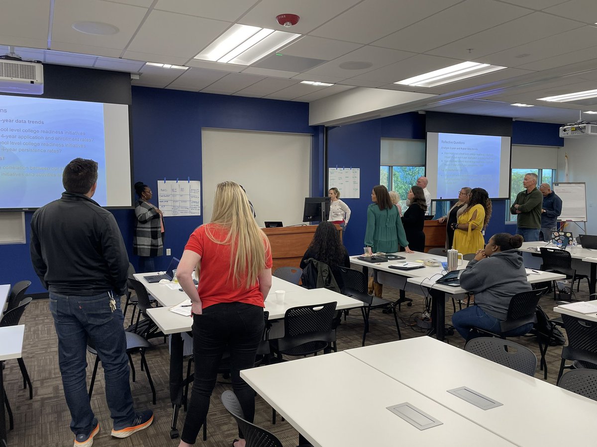 MBazanos's tweet photo. @RCOE ‘s College &amp; Career Readiness and Assessment, Accountability, &amp;  Continuous Improvement units finishing up the third regional training session with @NSClearinghouse .  Riverside County school district teams examining college-going/persistence data and sharing services! https://t.co/GTOYDhOAEd