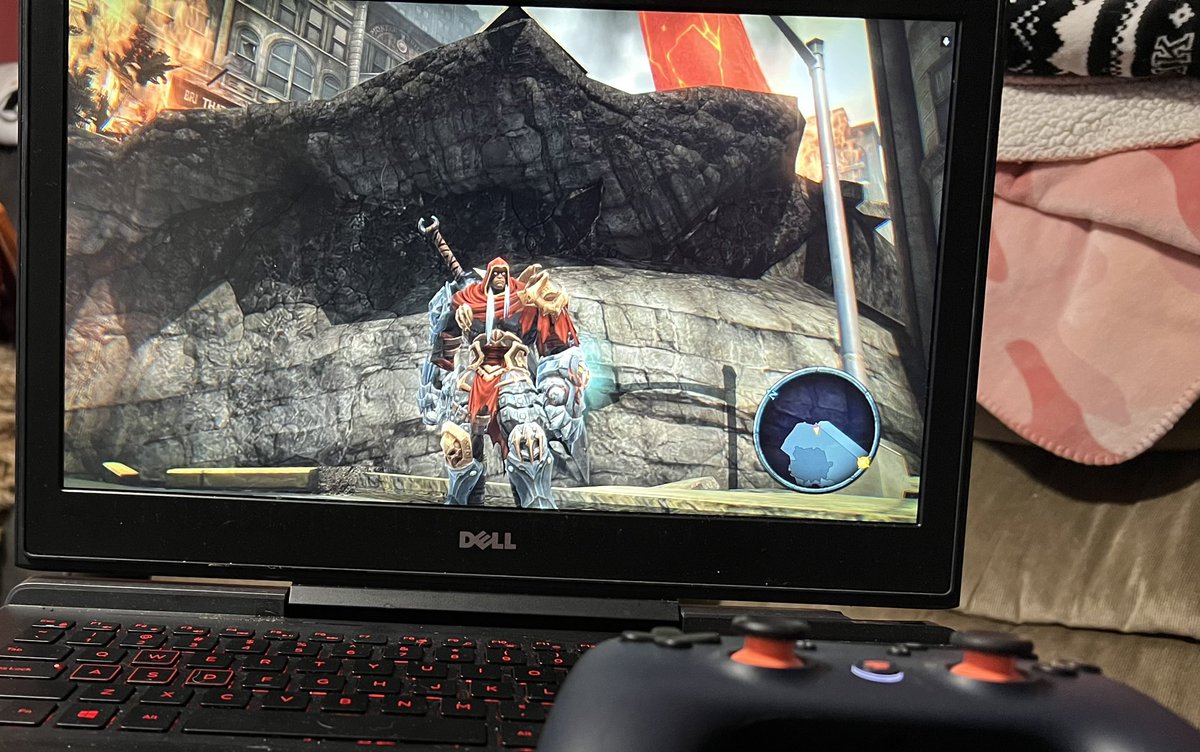 ItIsSimpleton's tweet photo. Today I switched on the Bluetooth to my #StadiaController… well 1 of 4 anyway. I have until December to do the rest. I also finally signed up for the free tier of @NVIDIAGFN and bought @darksiders to play on there. #VideoGamesAreFun (again) https://t.co/U2Q0vQXp2m