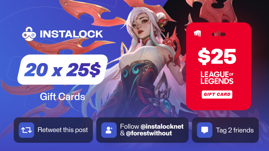 HELLLLLLLLLO FRIENDS I AM GIVING AWAY TWENTY $25 RP CARDS TO CELEBRATE THE LAUNCH OF <a href="/INSTALOCKnet/">INSTALOCK Network</a> AN ESPORTS BETTING PLATFORM AND HUB

To Enter:
✅ Follow <a href="/INSTALOCKnet/">INSTALOCK Network</a> + <a href="/forestwithout/">forest</a> 
🔁 Like and Retweet
👥 Tag 2 Friends

(Giveaway ends on 1/27)