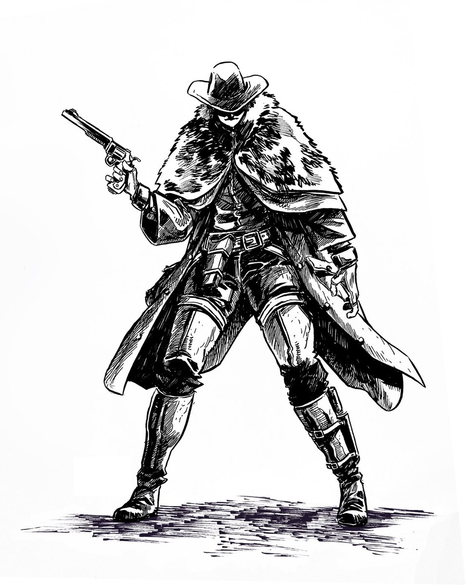 Old West Monster Hunter Character concept.
.
.
.
#oldwest #monsterhunter
 #characterdesign #artistsoninstagram  #art  #commission #comic #comicart #artoftheday #aotd #comic #fanart #comicartist #comicbookart #animation #doodle #drawing  #cartoon