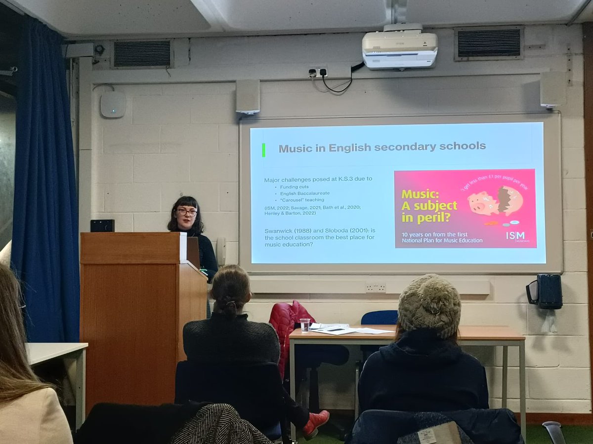 It was a real pleasure to present my PhD research on home soil today as part of the @SMI_Musicology @ICTMIreland Postgrad Conference at @UCDSchoolMusic! #musiceducation #musicpsychology #communitymusic #musicology