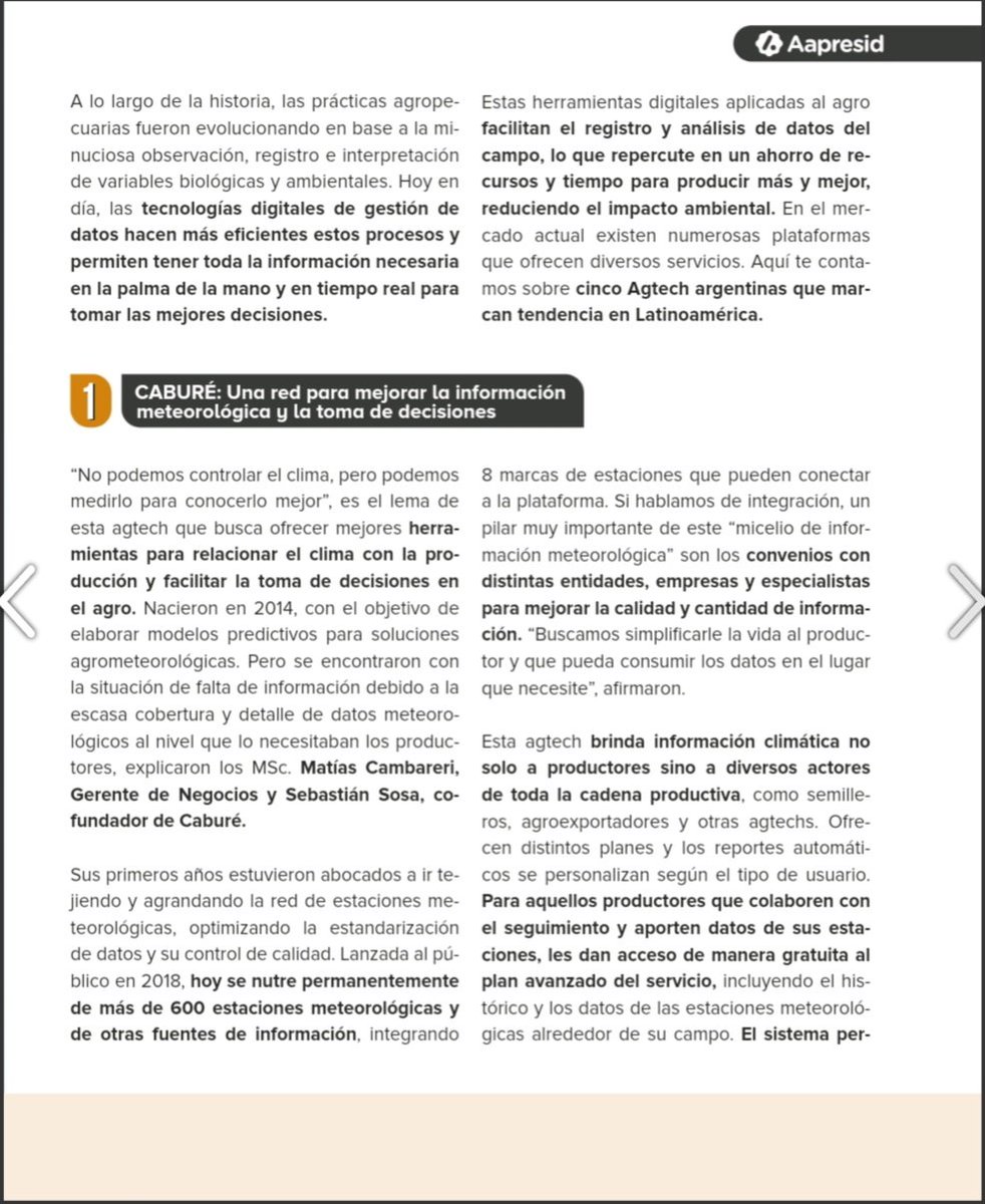 Caburearg's tweet photo. Especial Agtech en la última publicación de Aapresid! Orgullosos, contentos y agradecidos por participar. Gracias @aapresid !!
Link https://t.co/4ZghPXxyjD https://t.co/y3TYbYtolJ