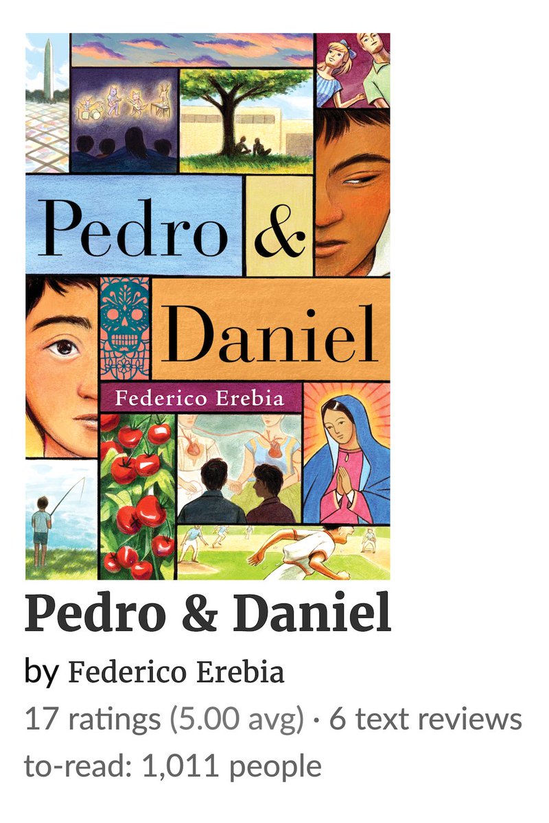 Over 1000 want to read PEDRO & DANIEL on Goodreads! 

Twitter & Goodreads Giveaways coming soon!

Request your ARC here: bit.ly/PDARCrequest

#LibraryTwitter #LibrariansOfTwitter #Librarians #Librarians #TeachersOfTwitter #Teachers #TeachersWhoRead #LitReviewCrew
#BookPosse