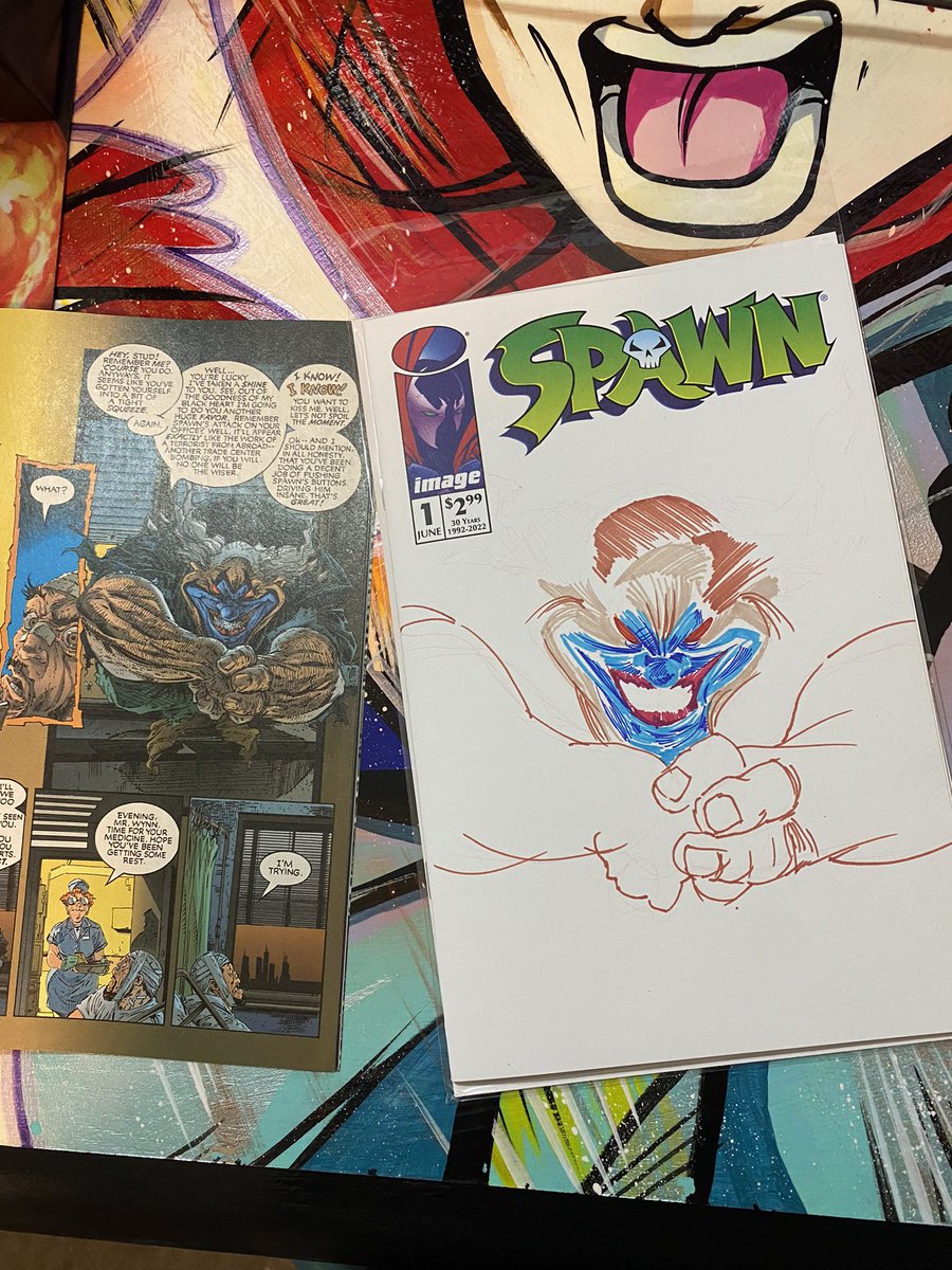 narcissustattoo's tweet photo. Look what I finished working on @gypsy.smoke.studios @spawnarchive #spawncomics @toddmcfarlane #variantcomic https://t.co/HrGHBxoxQx