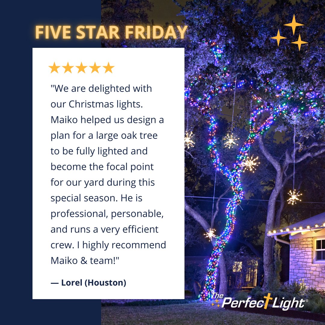PerfectLightUSA's tweet photo. Thank you, Lorel! We are so happy that you loved your lights this past holiday season! https://t.co/qqzX3qQG6D