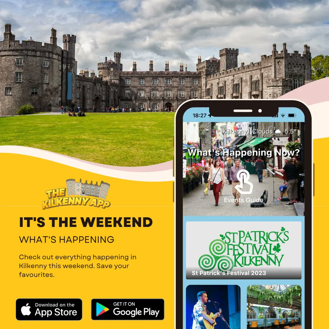 No festivals this month but plenty happening this weekend in the city, live music, theatre, comedy, car boot sales.

Check out the app.

#ireland #kilkenny #irishfestivals #comedy #Kilkenny #ireland #tourismireland #tourismkilkenny #kilkennytourism #weekendideas