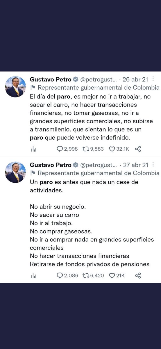 Alfonso67766030's tweet photo. #ParoNacional
Sigamos las mismas instrucciones de #AliasElCaca hoy presidente. https://t.co/if7sg7i90t