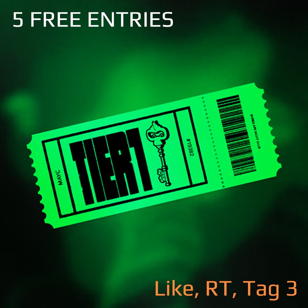 MetaWin's tweet photo. We've got 5 FREE Entries to our very first Sewer Pass Competition for you! 

Like💙, RT✍️, Tag 3 Friends🧑‍🤝‍🧑 

We'll select 5 of you for the red carpet treatment one hour before the draw!

Direct Entry: https://t.co/OCD4yMFqlN

 #bayc #nftcommunity #nftgiveaway #nfts #MutantMonday https://t.co/odQrzaUbqQ