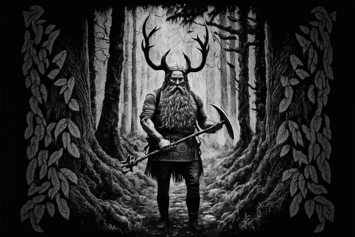 hiddenmythos's tweet photo. Herne the Hunter says only you can prevent forest fires. 🌲
#hernethehunter #aiart #folklore https://t.co/SMnKi9wMAk