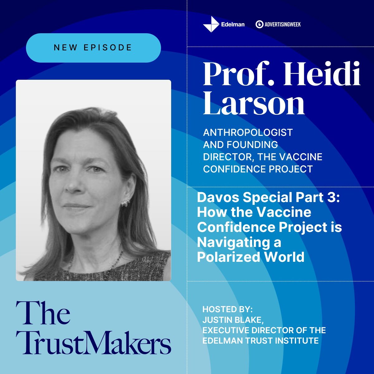 Listen to Part 3 of The TrustMakers from Davos! Professor Heidi Larson dives into why she started the Vaccine Confidence Project and how the organization is working on the ground to build trust in and beyond vaccines. hubs.li/Q01yMl-L0