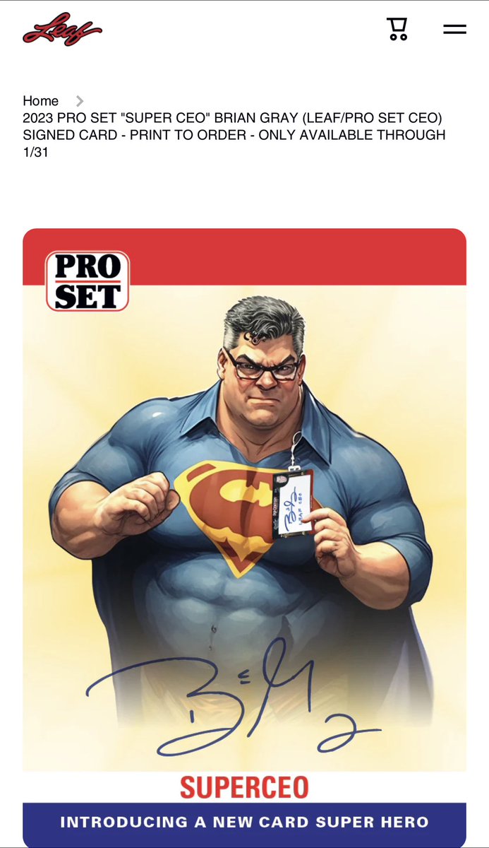 concertkenny's tweet photo. I mean, if you were CEO of a card company you’d probably make a card of yourself too, right? 😂 #leaf #superceo @CardPurchaser https://t.co/CCORgKhlKk