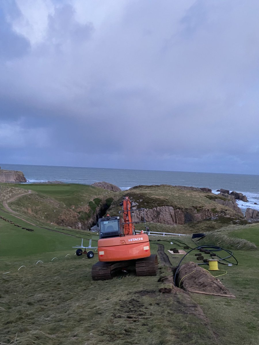 SolutionsMcc's tweet image. Delighted to start the installation of a new irrigation system at Cruit Island Golf Club. We will be installing 90mm and 63mm main lines over the next few weeks. @Cruitislandgre1 @CruitGolf @wezhenshaw85 @HunterGolf_UK