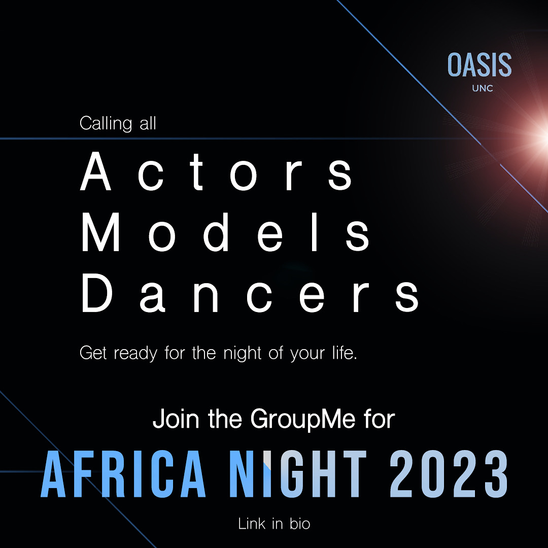 It’s almost showtime… Africa Night is coming soon, and we’re looking for actors, dancers, models, and other volunteers who want to participate! This is a night of stunning performances. Join our GroupMe and stay updated with auditions, practices, and more. Link in our bio!