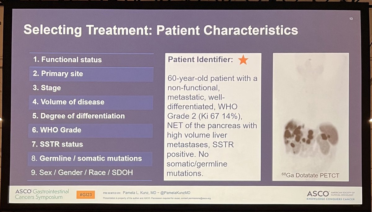 If you want to know how to treat your NET patient, just answer these questions! @GI23 thanks ⁦<a href="/PamelaKunzMD/">Pamela Kunz, MD, FASCO</a>⁩ 😊