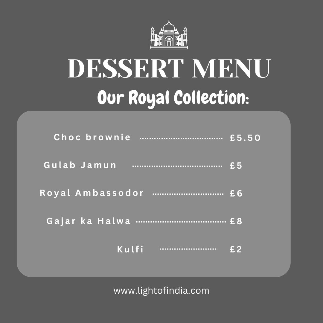 Light_ofIndia's tweet photo. As promised, here's our ROYAL DESSERT COLLECTION! The normal one will be out soon too!!
#food #sweet #dessert #menu #royal #collection #lightofindia https://t.co/vo2TYkWM5c