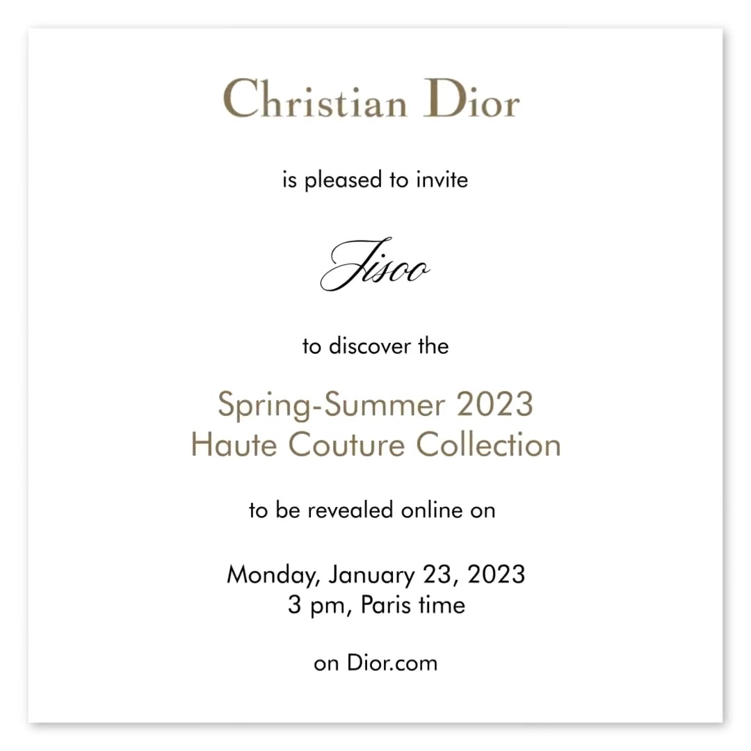 dior invitation card