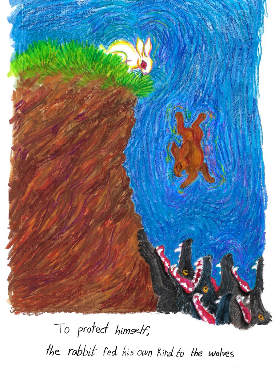 Ink_the_artist_'s tweet image. Rabbits 
(1/2)