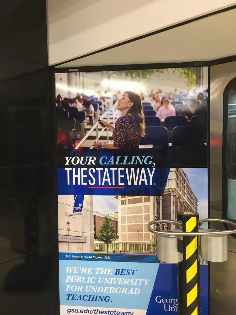 snail_and_sea's tweet photo. Love that our own @GSUGEOS faculty instructor extraordinaire @flaviamoraes is representing GSU at Atlanta airport by the plane train! https://t.co/Rjzx9z93OA