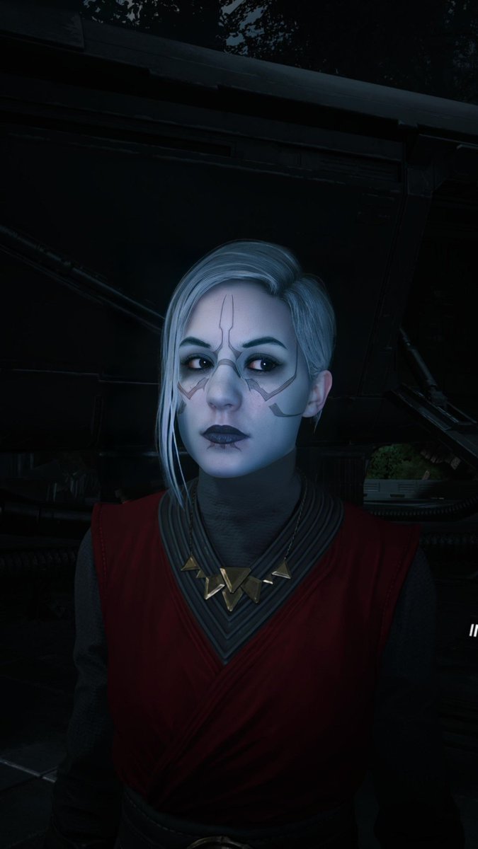 Star Wars Jedi: Fallen Order (2019) Photo Mode - Nightsister Merrin at the Kashyyyk Cargo Pad (Click to Enlarge) 📸