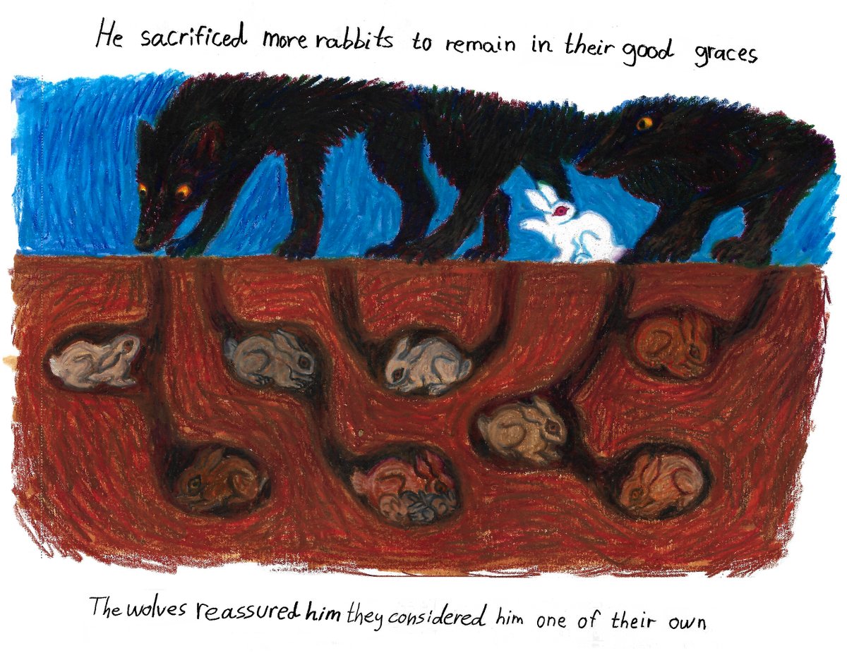 Ink_the_artist_'s tweet image. Rabbits 
(1/2)