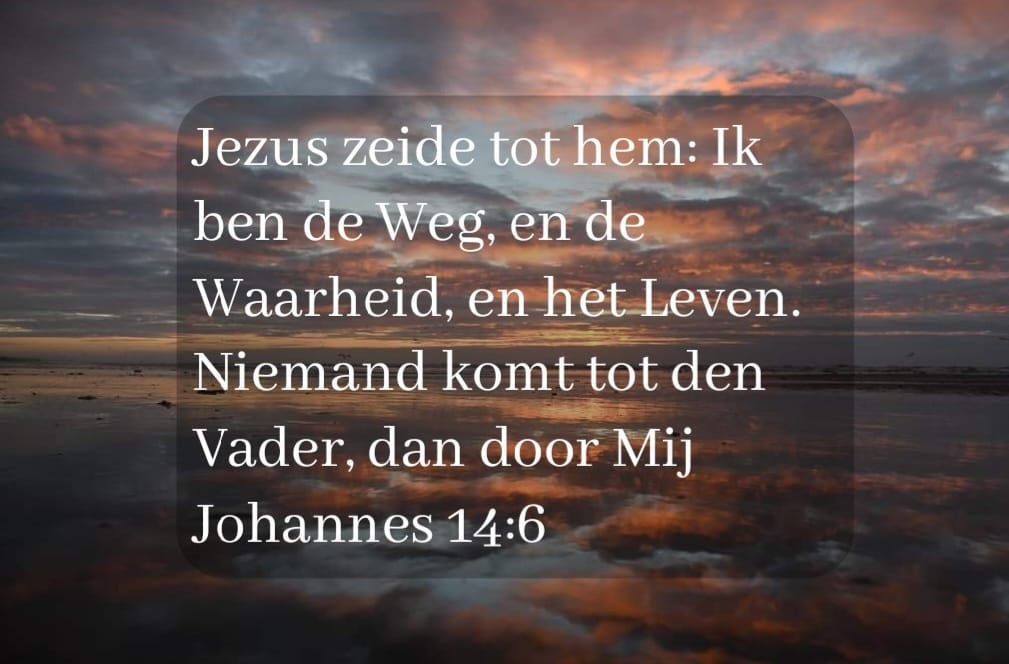 Niet Mohammed, of Buddha, of enig ander mens is de Weg tot de Vader dan Jezus Christus alleen! Hij is God de Zoon Die onze zonde op Zich wilde nemen, opdat een ieder die in Hem gelooft niet verloren gaat maar eeuwig leven zal ontvangen (Joh.3:16) er-is-waarheid.nl