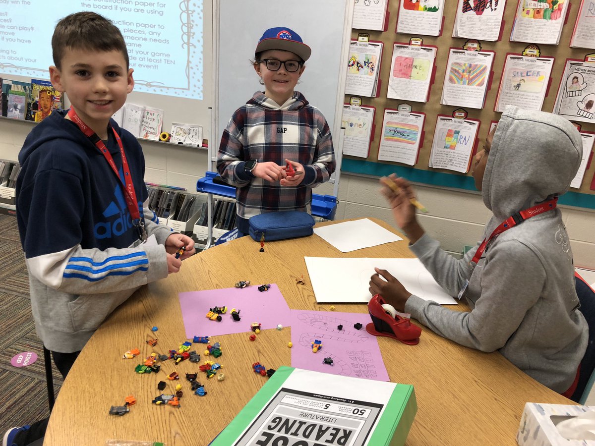 MrsKunkel2002's tweet photo. These super creative kiddos are designing board games to share their learning about IL historical events! Watch out @Hasbro! @MsKatieCulver @JenAdamsEDU #BetterTogetherD95 https://t.co/FdYRuOD7RA