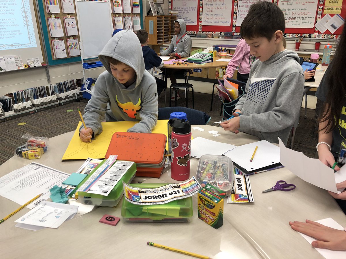 MrsKunkel2002's tweet photo. These super creative kiddos are designing board games to share their learning about IL historical events! Watch out @Hasbro! @MsKatieCulver @JenAdamsEDU #BetterTogetherD95 https://t.co/FdYRuOD7RA