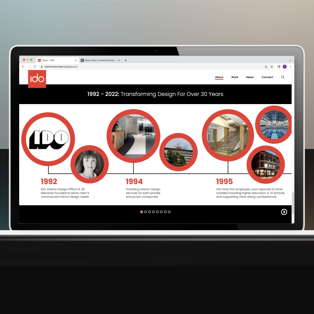 StudioF60's tweet photo. In 2022, our friends at @IDOincorporated celebrated 30 Years of Transforming Design. We helped mark the occasion with a new website design + marketing &amp; social campaigns. Congrats IDO! 
#interiordesign #webdesign #digitalmarketing #transformingdesign #30years #happyanniversary https://t.co/qdq2bejeWE