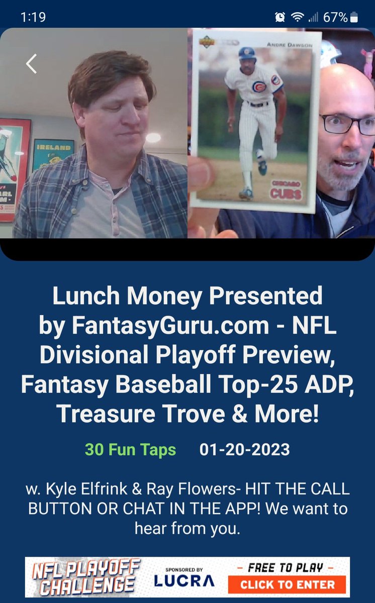 bettornetwork's tweet image. Last card of the Pack Break! @TheRayFlowers pulls an @UpperDeckSports Andre Dawson from his time with @Cubs! Look at Ray's intensity! #Cubs #Chicago #packbreak #upperdeck #baseballcards