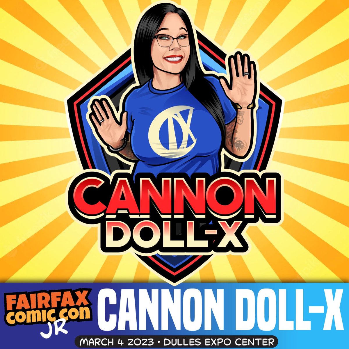 fairfaxcomiccon's tweet photo. @CannonDollX 
Hey there Fairfax Folks, we have a special guest announcement! 🧡🦊
We are very proud to welcome Special Guest Cannon Doll-X to Fairfax Comic Con JR! 🎉 
Get your passes today!  🎉
https://t.co/67LyQwS8Us https://t.co/DJJaQnM3d7